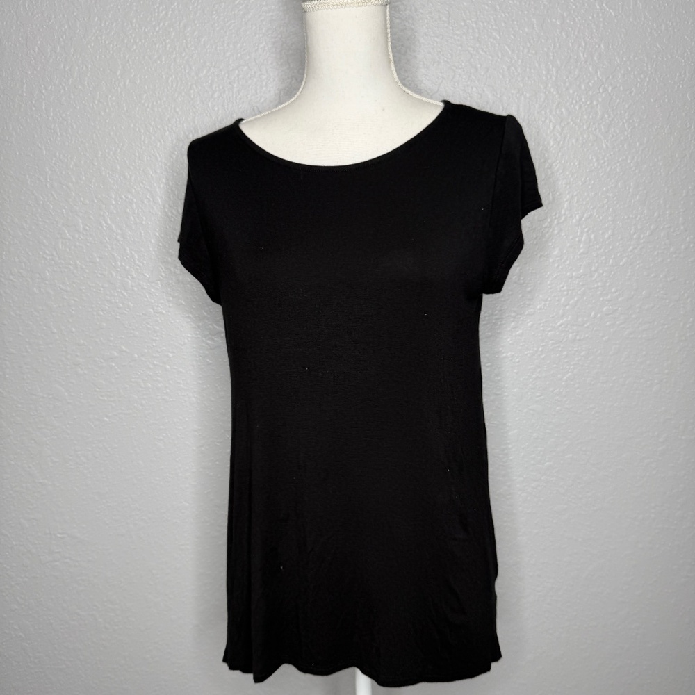 Kim & Cami black sheer‎ top Large